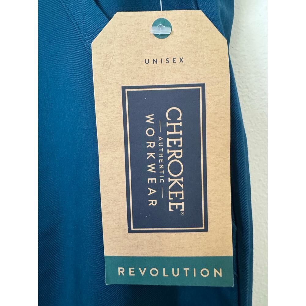 NWT Cherokee Workwear Revolution WW020 Scrub Pants XS Teal Unisex Cargo - Picture 10 of 10